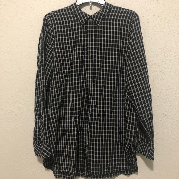 J. Jill peter pan collar grid button back long sleeve top - Picture 2 of 4